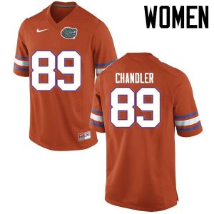 Women's Florida Gators #89 Wes Chandler NCAA Nike Orange Authentic Stitched College Football Jersey KTC6762JN